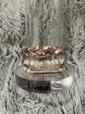 Erimish Rose Gold and Light pink Layered Bracelet Set